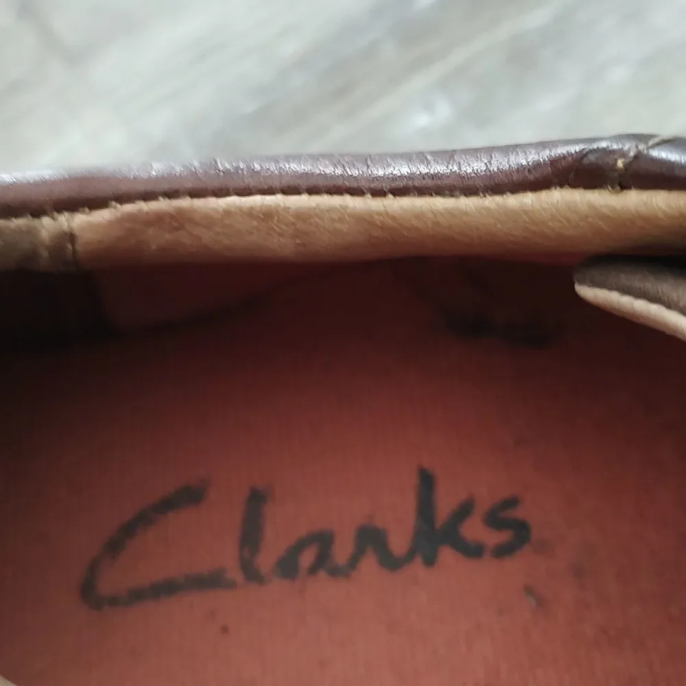 Clarks  brown loafers Sz 10.5